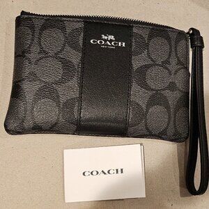 Genuine Leather Coach wristlet wallet bag purse